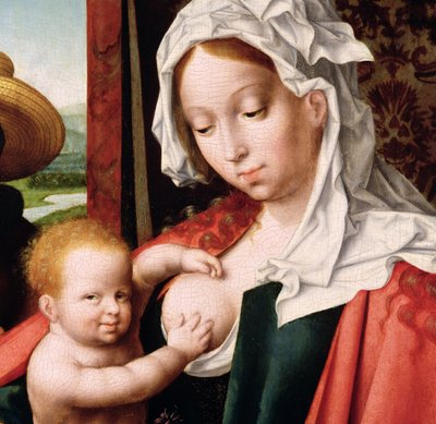 Die Heilige Familie (Detail) von Joos van Cleve